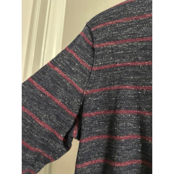 Vince Wool & Linen Blend Striped Henley Shirt Men's size‎ Medium - Picture 4 of 6